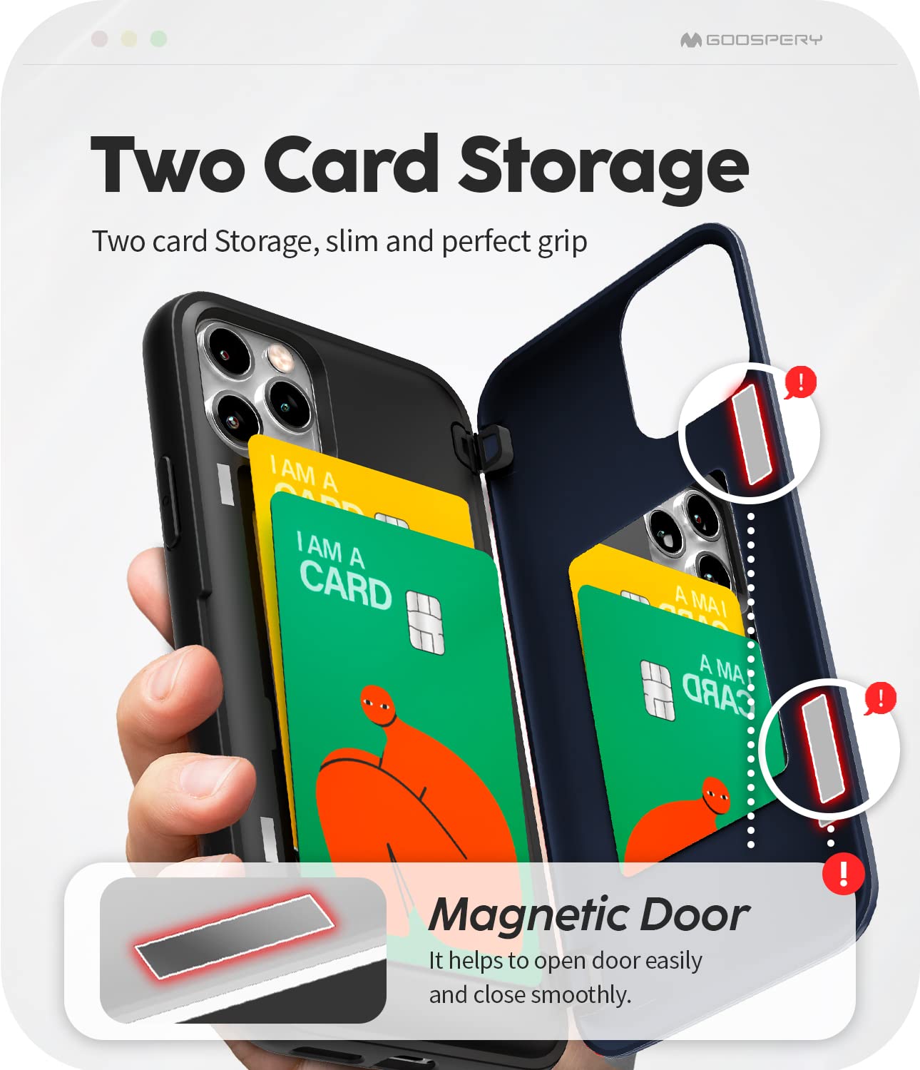 Goospery iPhone 11 ケース 背面 カード 収納 マグネット式 Amazon.co.jp: Goospery iPhone 11 Pro ケース 背面 カード 収納